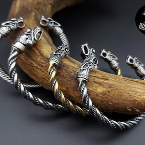 Bracelet Bangle Dragon Dragon Head Viking Stainless Steel Snake Silver Gold Jewelry NEW
