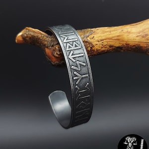 Bangle Bracelet Runes Viking Stainless Steel Runic Writing Medieval Jewelry Women Men Solid High Quality NEW