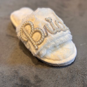 Pantoffels bruid | Bruiloft | Pantoffels bruidsmeisje | Vrijgezellenfeest | Gepersonaliseerde pantoffels | Zwarte pantoffels| Roze pantoffels | Witte pantoffels | Cadeau