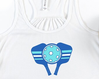 Pickleball Paddle Tank for Women is a Flowy Racerback Top for you or the Pickleball Team Uniform