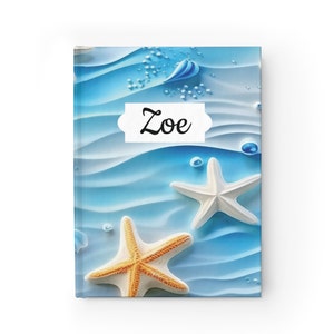 Personalized Beach Hardcover Journal | Journal | Custom Journal | Beach notebook | Coastal Beach Vacation Diary