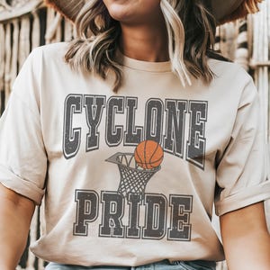 Cyclone Pride Basketball, cyclones tshirt, football mom tshirt, cute game day tshirt, small town big Pride tshirt unisex cut varsity tshirt