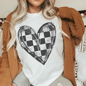 Race flag heart, race wife tshirt, cute racing tshirt, dirt track tshirt, circle track, drag racing checkered flag unisex cut tshirt