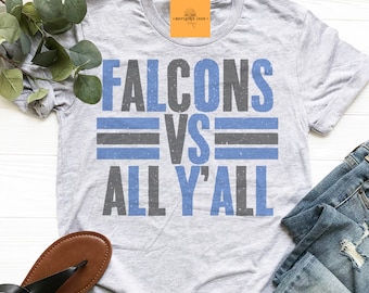Falcons vs All Y'all T-shirt: Distressed Vintage Game Day Tee