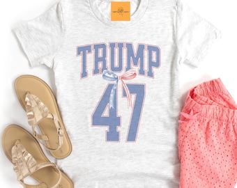 Youth Trump 47 T-shirt: Distressed Vintage Look