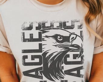 Eagles T-Shirt | Distressed Mascot Graphic Tee | School Spirit Shirt for Women | Game Day Outfit | Eagles Fan Apparel | eagles, game day Tee