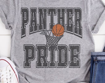 Panther Pride Basketball T-shirt: Distressed Vintage Game Day Tee