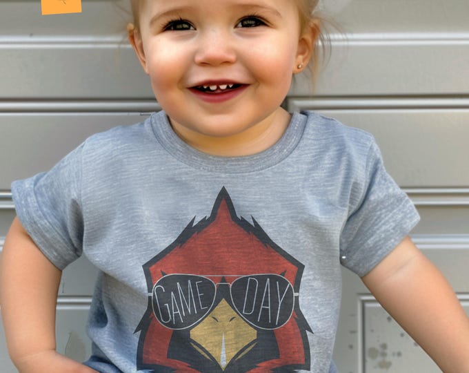 Kids Cardinals Game Day Shirt | Cute Toddler Mascot T-Shirt | Boys Girls Sports Fan Top | Youth Game Day Outfit | Retro Cardinals T-shirt