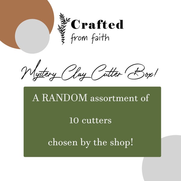 MYSTERY BOX of 10 Cutters!! RANDOM assortment of 10 cutters in any size or shape of shop’s choosing | Polymer Clay Cutters