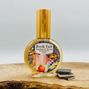 Book Fair Perfume- fall autumn scent, old book smell, apple perfume, library perfume, book lover gift, vanilla perfume, cedar woodsy perfume