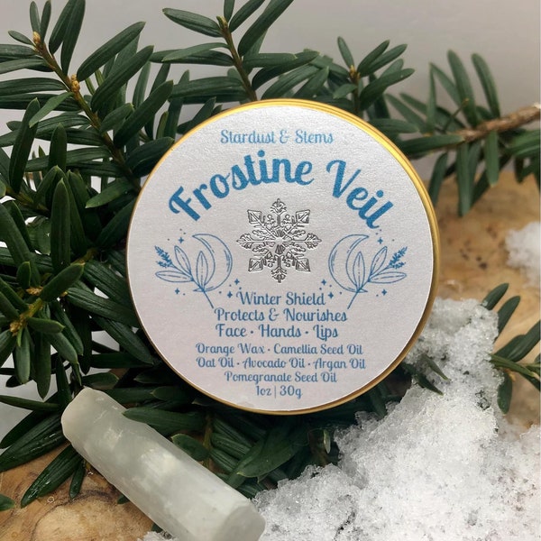 FROSTINE VEIL Moisturizer for Winter Skin, Orange Wax Soothing Skincare for Dry Chapped Hands & Feet, Nourishing Ointment, Itch Relief Cream