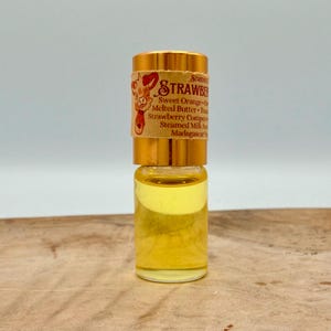 Perfume de fresa con leche, colonia de fresa silvestre, fragancia en spray afrutada indie, perfume de hadas, sin parabenos, bizcocho de fresa 3ml Oil Rollerball