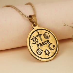 Gouden vredeshangerketting: interreligieuze harmonie, spirituele sieraden