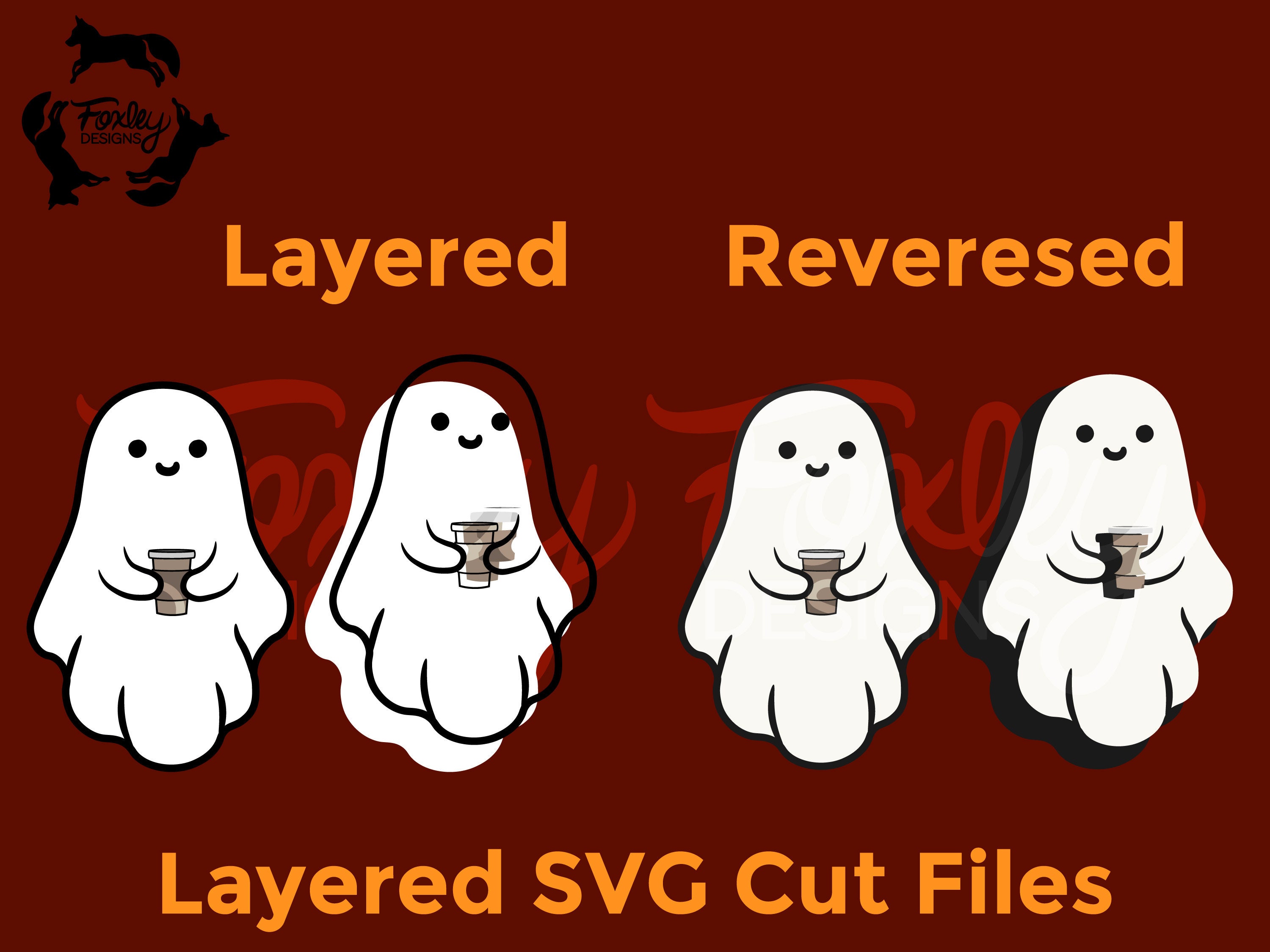 Ghost & Coffee SVG Design for Halloween Ghost SVG Ghost PNG - Etsy