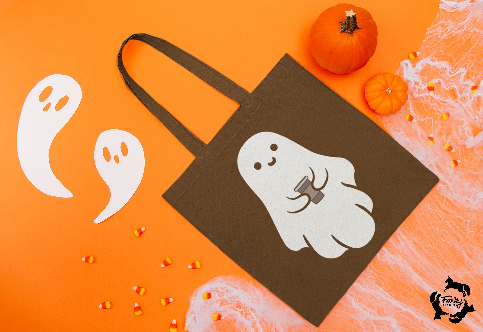 Ghost & Coffee SVG Design for Halloween Ghost SVG Ghost PNG - Etsy