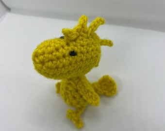 Woodstock push toy/ yellow bird plush toy