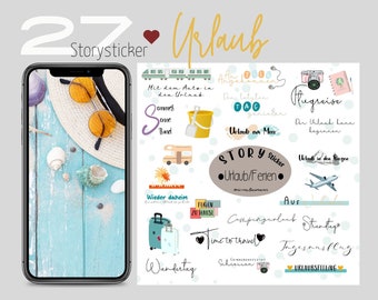 Instagram Story Sticker Vacation I Instagram I Daily I Direct Download I Blogger