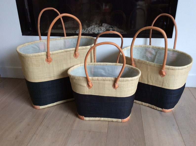 Large double basket with long handles and closing pouch. 2 TONS