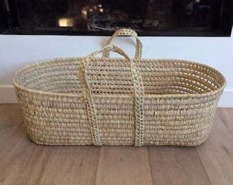 Palm leaf changing basket