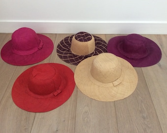 Sombrero Rabane, rafia tejida, hecho a mano Madagascar, sombrero de paja