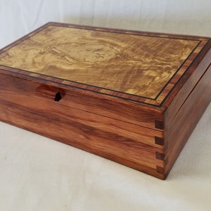 Closeout Bubinga Valet/Jewelry box
