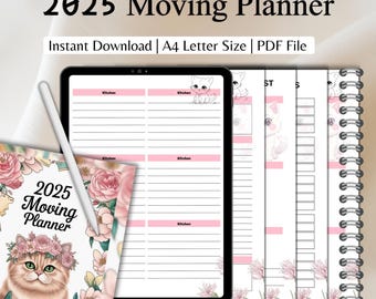 2025 Moving Planner That Keeps You Sane | Printable Checklist for Packing, Decluttering & Total Calm | Moving Checklist Printable Declutter