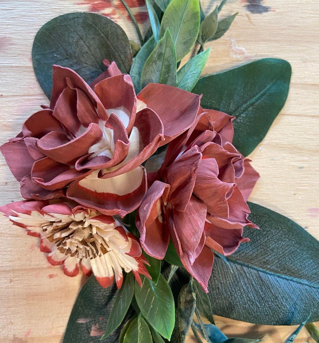 Mother's Day Corsage, Special Mothers Day Corsage, Wood Flower Corsage