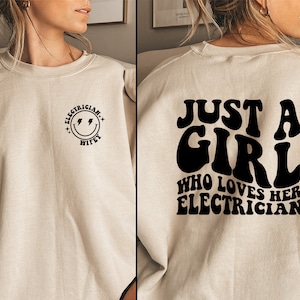 Just a Girl Who Loves Her Electrician, Electrician Wife Gift, Blue Collar Wife, Gift for Electrician Lover, Blue Collar Wife Gift, Wife Gift