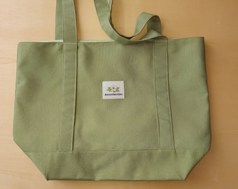 Cotton Tote Bag with Pocket: Everyday Stylish Shoulder Bag