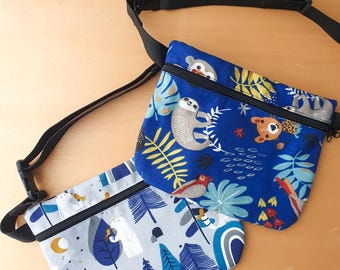 Animal Print Kinder Gürteltasche: Baumwolle Umhängetasche Bauchtasche