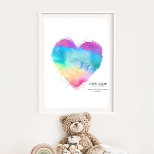 Custom Rainbow baby Ultrasound Keepsake