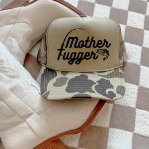 Mother Tugger Fishing Trucker Hat, Camo Hat