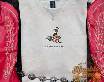 Pato ánade real Firequacker del 4 de julio PNG / Diseño digital de pato patriótico / Sublimación vintage americana PNG / Diseño digital DTF