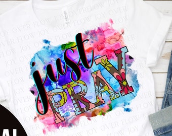 Basta pregare png, png cristiano, png stampabile, acquerello png, scrittura png, sublimazione png, png religioso, disegno a sublimazione, preghiera png