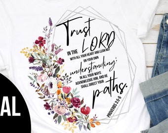 Christian Designs, Sublimation Png, Bible Verse Png, Scripture Png, Png For Sublimation, Floral Christian Png, Sublimation Design, Shirt Png