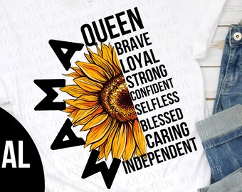 Mama Png, Sunflower Png, Mother's Day Designs, Png Designs, Digital Download, Sublimation Designs, Mom Png, Positive Quote Png, Gift For Mom