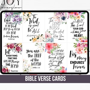 Bible Verse Collage Sheet - Printable Scripture Cards Set Of 8 - Digital Download - Mini Scripture Cards - Bible Journaling Supplies