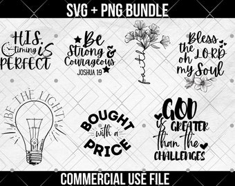 Svg Christian Bundle, Scripture Svg, Inspirational Svg, Religious Shirt Svg, Christian Svg Files, Bible Verse Svg, Christian Svg, Bible Png