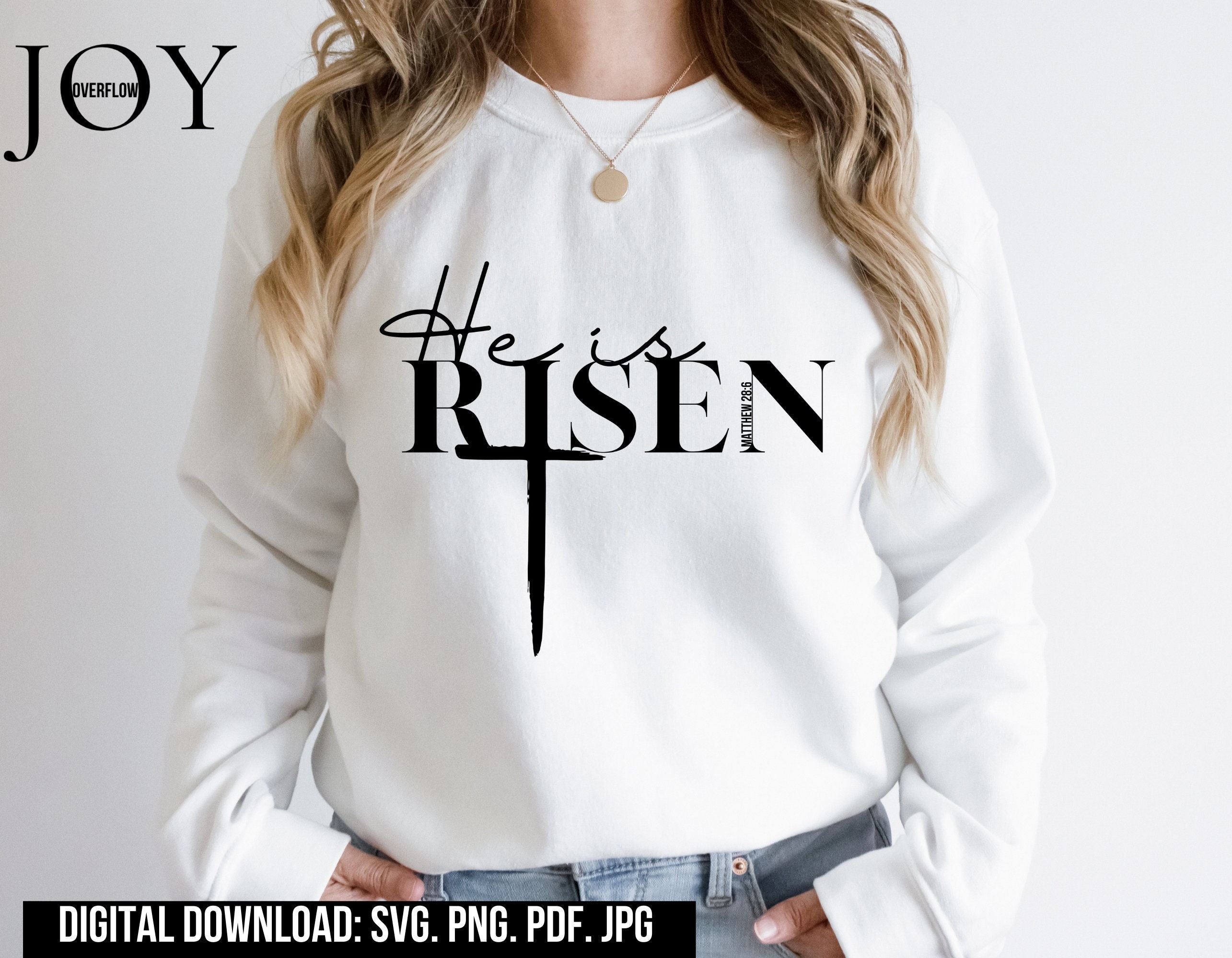 Svg He is Risen, Bible Verse Svg, Jesus Svg, Religious Svg, Scripture ...