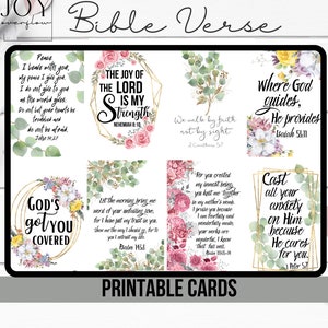 Florale Bibelverse 24er Set, christliche Notizkarten, Schrift Notizkarten, Lunchbox-Karten, Taschenkarten, religiöse Karte, Ermutigungskarten