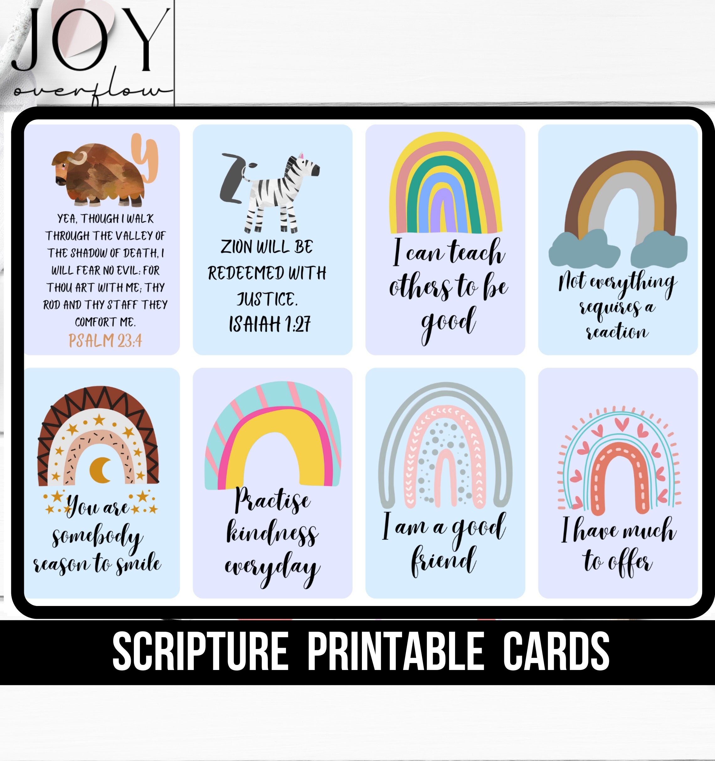 Bible Study for Kids Printable Scripture Cards Kids - Etsy