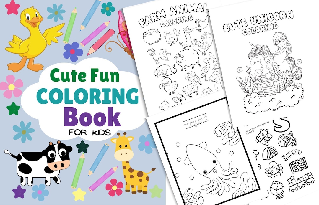 Kids Activity Book, Activity Coloring Book, Coloring Book Pdf, Kids ...