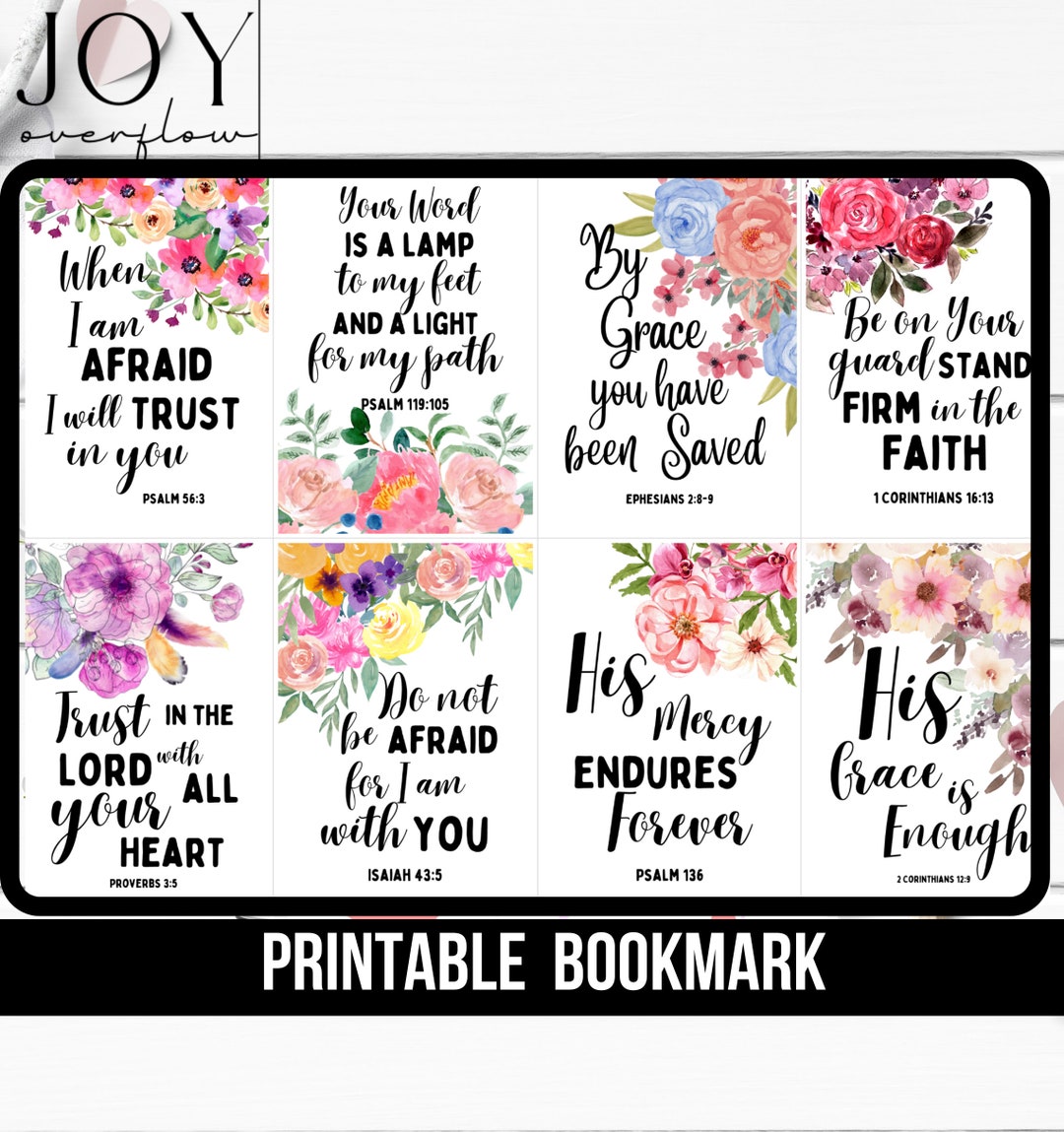 32 Mini Printable Scripture Cards, Encouragement Scripture Cards ...