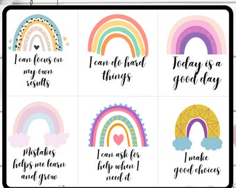 Empowering Kids Affirmation, Mindset Affirmation Cards, I Am Enough, Kids Positive Affirmation, I Am Kind, Self Esteem Affirmations,