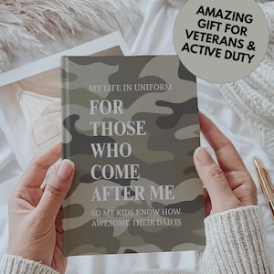 Journal militaire pour vétéran, cadeau pour vétéran de l'armée, journal camouflage pour vétéran militaire, journal de vie pour militaire, cadeau pour vétéran