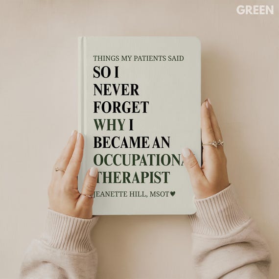 Personalized Journal for Occupational Therapist Gift for Occupational Therapy Professor OT Graduation Gifts for OTA