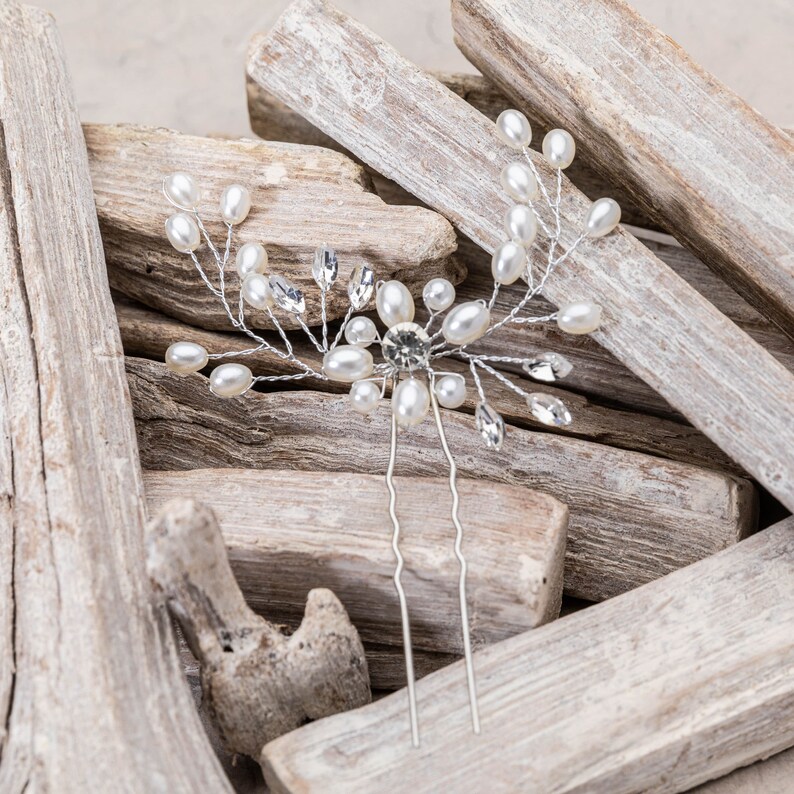 Accesorios para el cabello nupcial horquilla de boda imagen 8