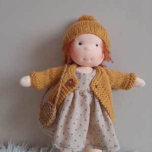 Female 14 İnches Waldorf Doll,Plushie Doll, Removable Suit Playmate, Personalized Waldorf Doll,Handmade Waldorf Doll, Best Easter Gift