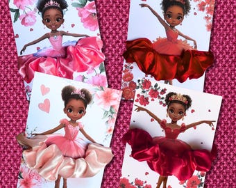 Printable Scrunchie Holder, Valentine Card, Dance Party Favor, Scrunchie Tag for Girls, Birthday Gift