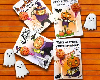 Printable Halloween Ghost Lollipop Holders (PDF)